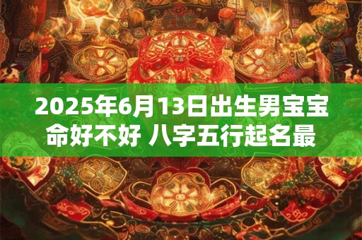 2025年6月13日出生男宝宝命好不好 八字五行起名最全款