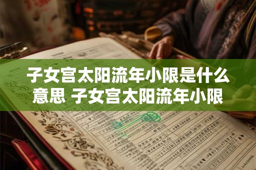 子女宫太阳流年小限是什么意思 子女宫太阳流年小限指什么