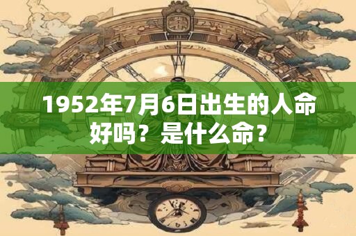 1952年7月6日出生的人命好吗？是什么命？