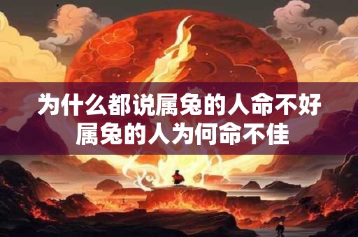 为什么都说属兔的人命不好 属兔的人为何命不佳