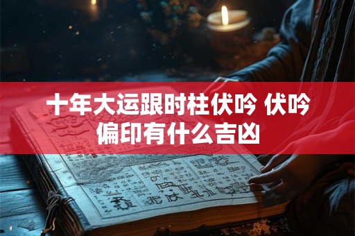 十年大运跟时柱伏吟 伏吟偏印有什么吉凶