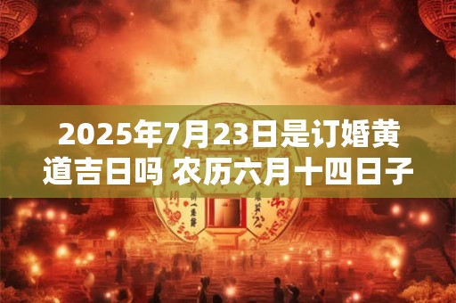 2025年7月23日是订婚黄道吉日吗 农历六月十四日子好吗