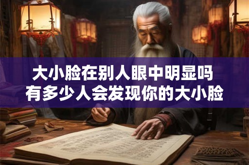 大小脸在别人眼中明显吗 有多少人会发现你的大小脸
