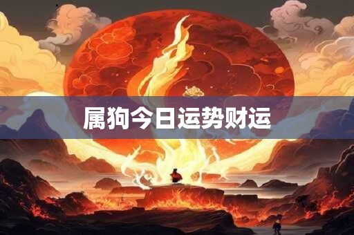属狗今日运势财运 属狗今日运势财运