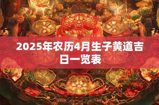 2025年农历4月生子黄道吉日一览表 2025年农历4月生子黄道吉日一览表