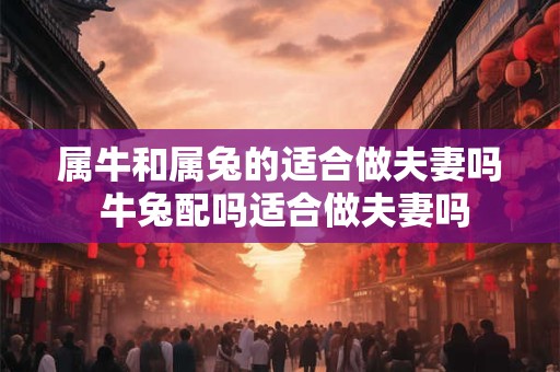 属牛和属兔的适合做夫妻吗 牛兔配吗适合做夫妻吗
