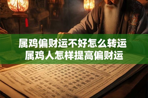 属鸡偏财运不好怎么转运 属鸡人怎样提高偏财运