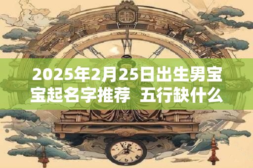 2025年2月25日出生男宝宝起名字推荐  五行缺什么
