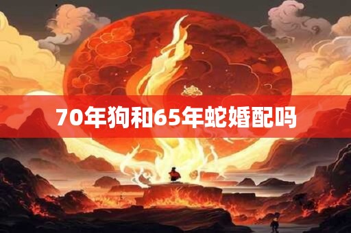 70年狗和65年蛇婚配吗