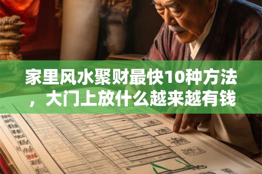 家里风水聚财最快10种方法，大门上放什么越来越有钱？
