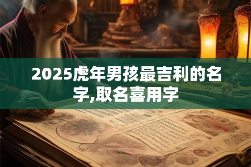 2025虎年男孩最吉利的名字,取名喜用字
