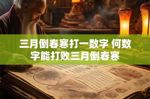三月倒春寒打一数字 何数字能打败三月倒春寒