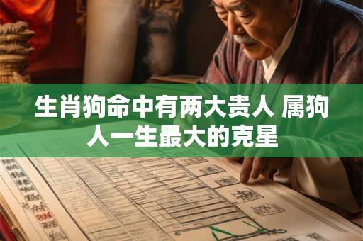 生肖狗命中有两大贵人 属狗人一生最大的克星