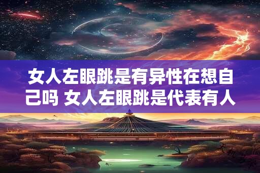 女人左眼跳是有异性在想自己吗 女人左眼跳是代表有人喜欢她吗