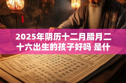 2025年阴历十二月腊月二十六出生的孩子好吗 是什么命