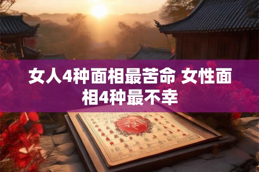 女人4种面相最苦命 女性面相4种最不幸