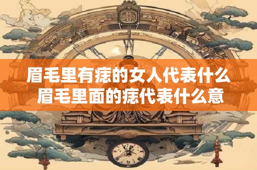 眉毛里有痣的女人代表什么 眉毛里面的痣代表什么意思