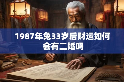 1987年兔33岁后财运如何 会有二婚吗