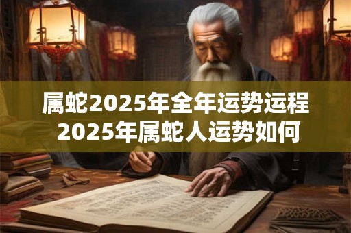 属蛇2025年全年运势运程 2025年属蛇人运势如何