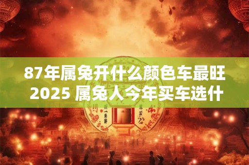 87年属兔开什么颜色车最旺 2025 属兔人今年买车选什么颜色好