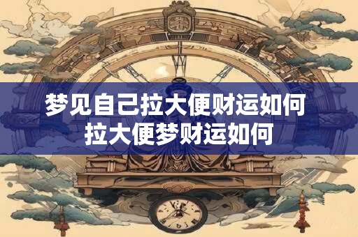 梦见自己拉大便财运如何 拉大便梦财运如何
