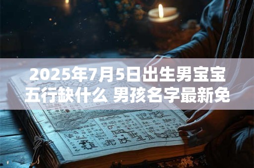 2025年7月5日出生男宝宝五行缺什么 男孩名字最新免费版