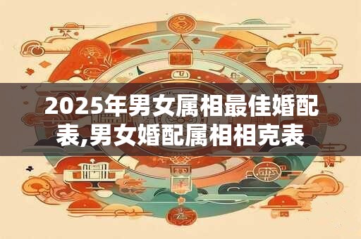 2025年男女属相最佳婚配表,男女婚配属相相克表