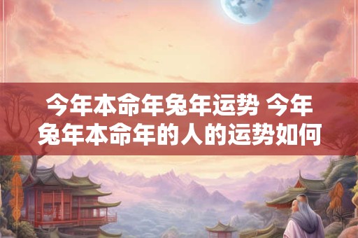 今年本命年兔年运势 今年兔年本命年的人的运势如何