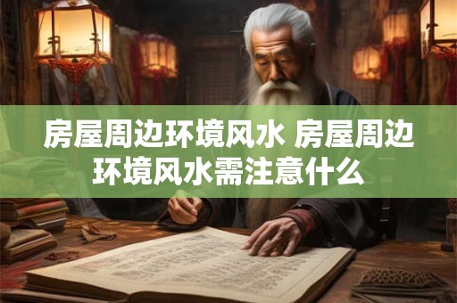 房屋周边环境风水 房屋周边环境风水需注意什么