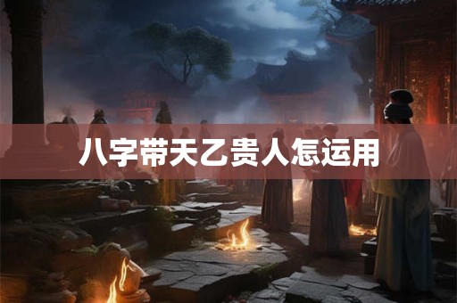 八字带天乙贵人怎运用