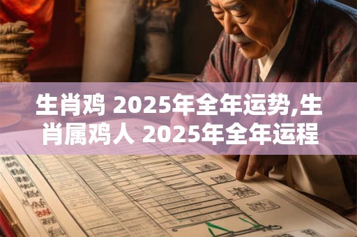 生肖鸡 2025年全年运势,生肖属鸡人 2025年全年运程