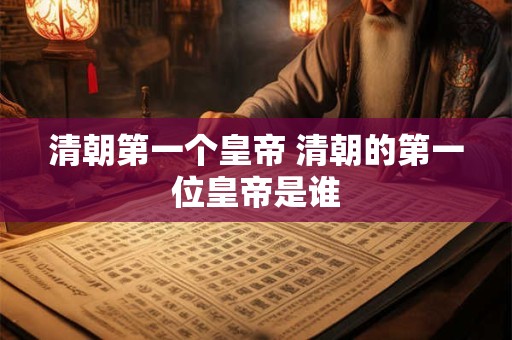 清朝第一个皇帝 清朝的第一位皇帝是谁