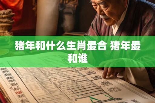 猪年和什么生肖最合 猪年最和谁