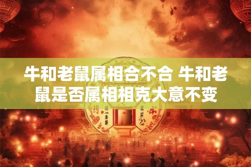 牛和老鼠属相合不合 牛和老鼠是否属相相克大意不变