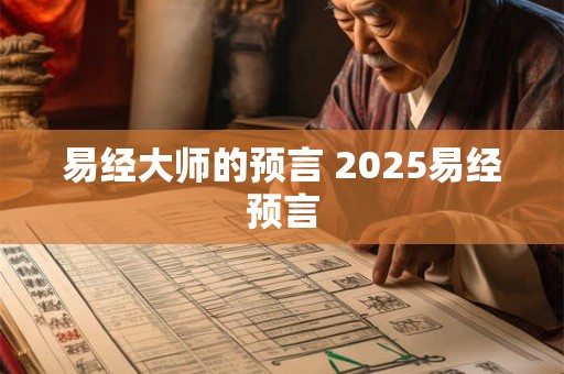 易经大师的预言 2025易经预言 易经大师的预言 2025易经预言