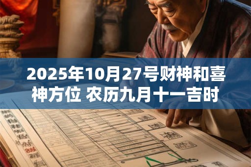 2025年10月27号财神和喜神方位 农历九月十一吉时查询