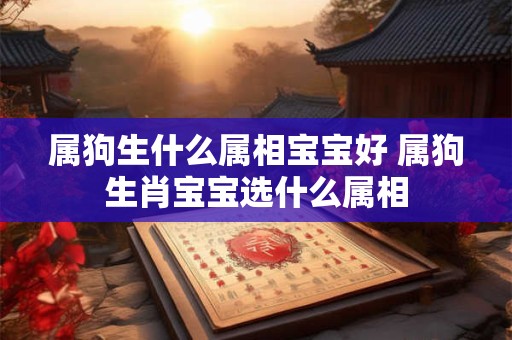 属狗生什么属相宝宝好 属狗生肖宝宝选什么属相