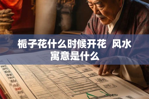 栀子花什么时候开花  风水寓意是什么