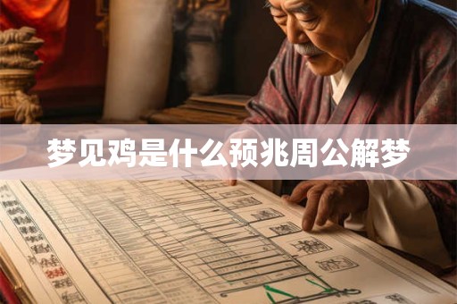 梦见鸡是什么预兆周公解梦
