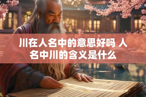 川在人名中的意思好吗 人名中川的含义是什么