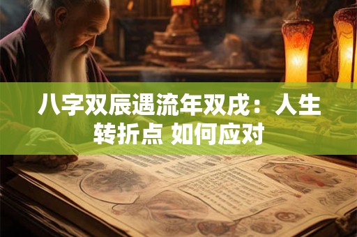 八字双辰遇流年双戌：人生转折点 如何应对