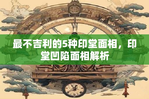 最不吉利的5种印堂面相，印堂凹陷面相解析