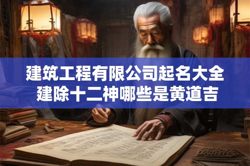 建筑工程有限公司起名大全 建除十二神哪些是黄道吉日