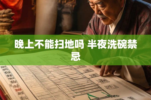 晚上不能扫地吗 半夜洗碗禁忌