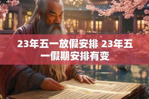 23年五一放假安排 23年五一假期安排有变