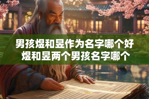 男孩煜和昱作为名字哪个好 煜和昱两个男孩名字哪个更好