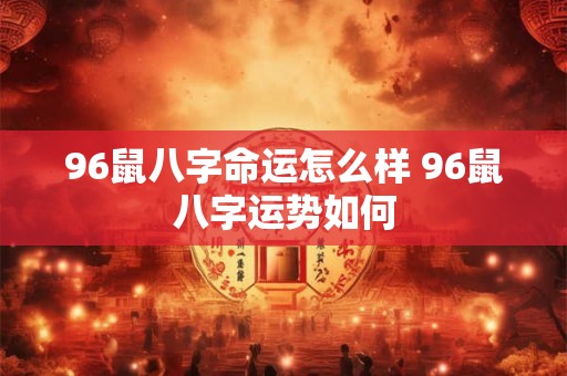 96鼠八字命运怎么样 96鼠八字运势如何