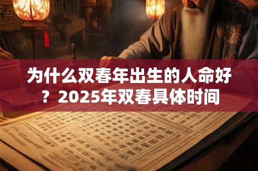 为什么双春年出生的人命好？2025年双春具体时间