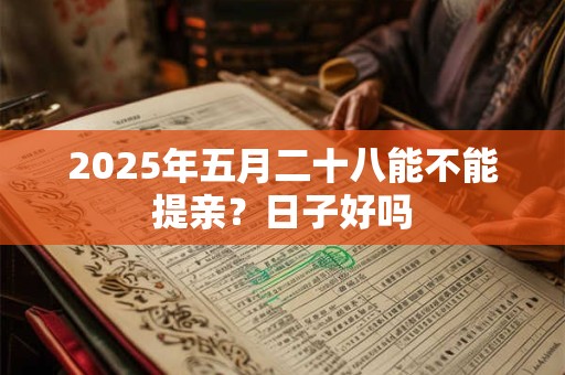 2025年五月二十八能不能提亲？日子好吗