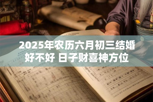 2025年农历六月初三结婚好不好 日子财喜神方位 2025年农历六月初三结婚好不好 日子财喜神方位